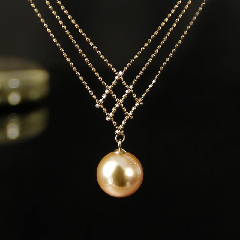 Super Beautiful AAA Freshwater Pearl Pendant | Multi Strand Pearl Pendant Necklace | Pearl Pendant in 18K Gold Plated