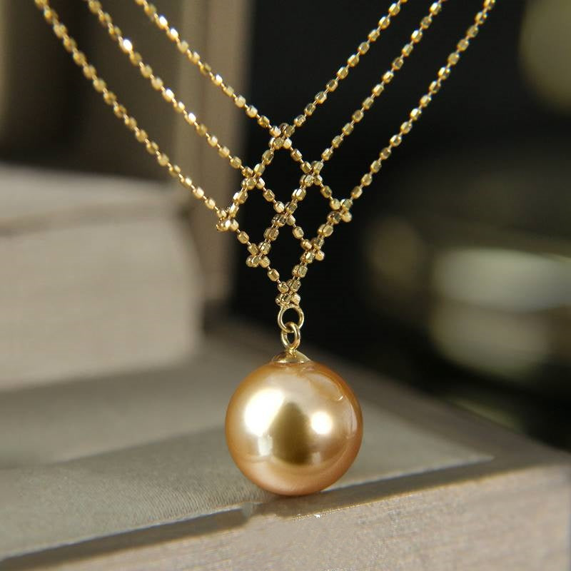 Super Beautiful AAA Freshwater Pearl Pendant | Multi Strand Pearl Pendant Necklace | Pearl Pendant in 18K Gold Plated