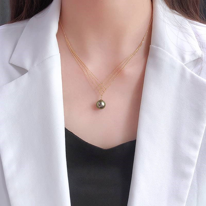 Super Beautiful AAA Freshwater Pearl Pendant | Multi Strand Pearl Pendant Necklace | Pearl Pendant in 18K Gold Plated