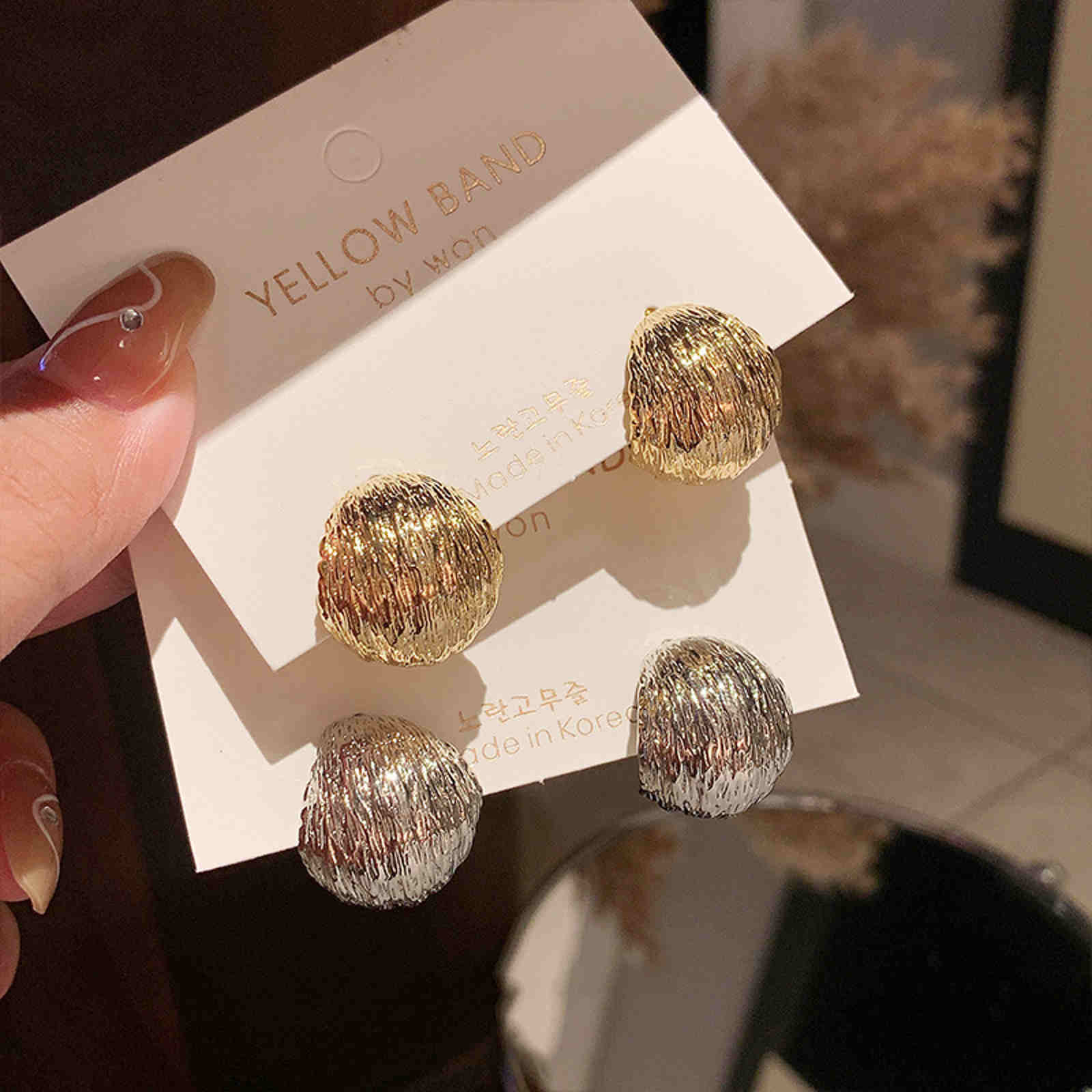 Pendientes de luna creciente de oro | Pendientes de aro de oro grueso | Pendientes de oro para mujer