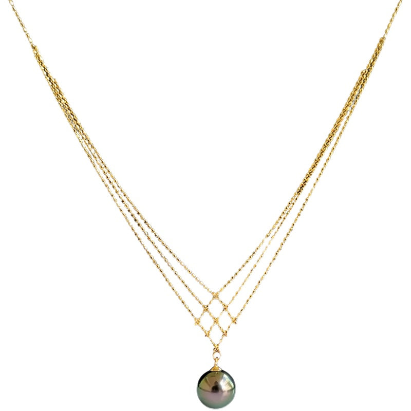 Super Beautiful AAA Freshwater Pearl Pendant | Multi Strand Pearl Pendant Necklace | Pearl Pendant in 18K Gold Plated