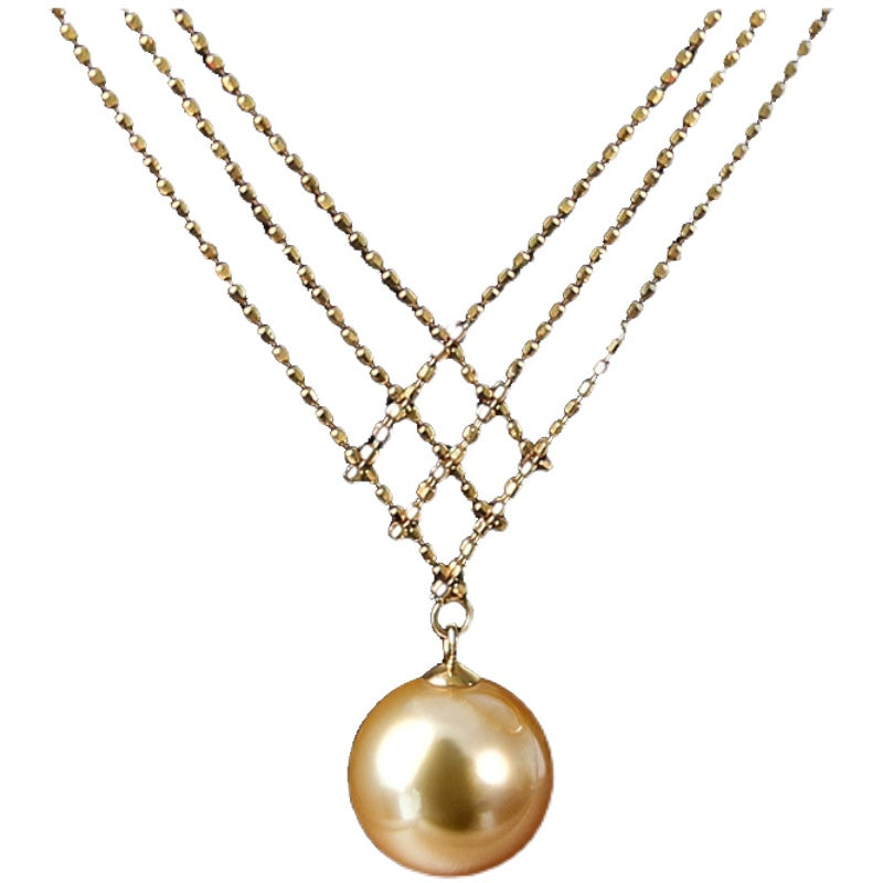 Super Beautiful AAA Freshwater Pearl Pendant | Multi Strand Pearl Pendant Necklace | Pearl Pendant in 18K Gold Plated