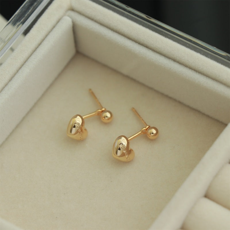 Pendientes de niña Chaquetas Pendientes colgantes en forma de corazón de plata con pasador de plata