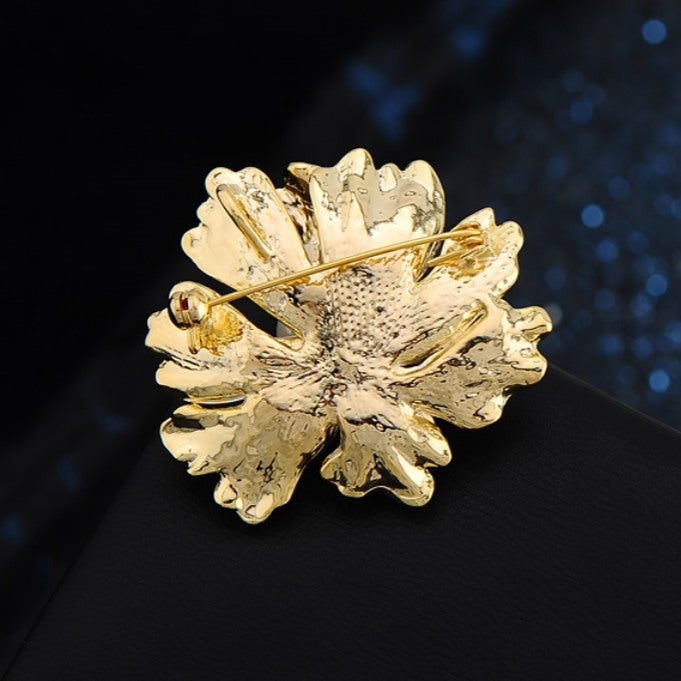 Best Gift Choice Peony Brooch Large Flower Pearl Brooch Pin White Red Purple Available