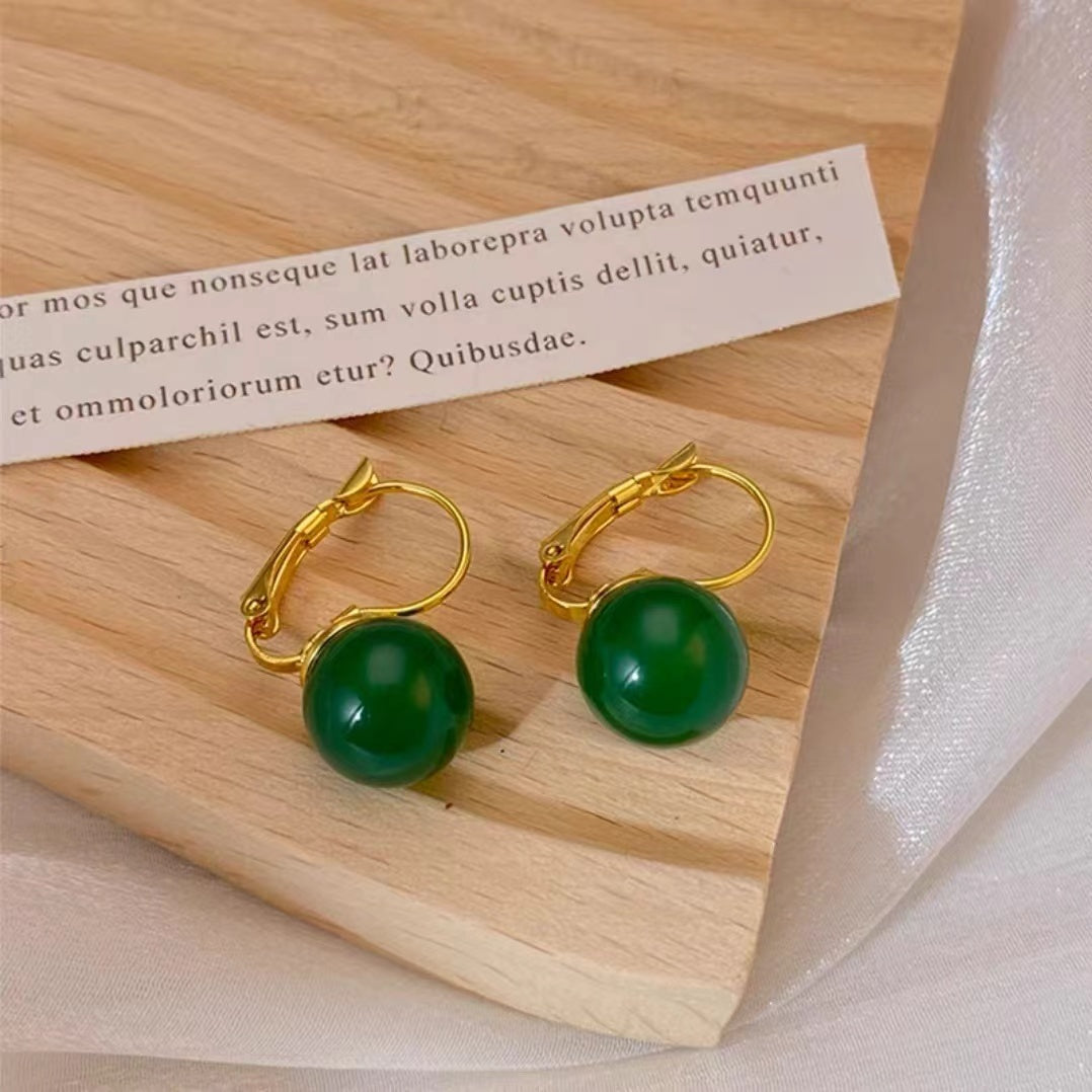 16mm Big Pearl Dangle Earrings Round Pearl Drop Earrings for Women