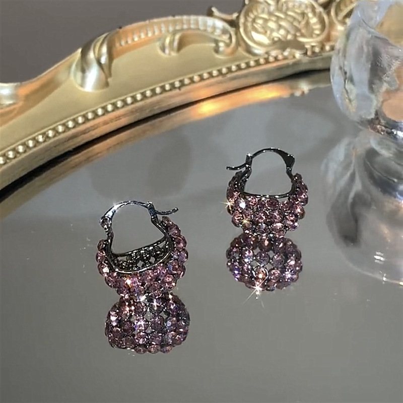 Boucles d'oreilles créoles en cristal vert malachite, grandes et épaisses, avec épingle en argent S925