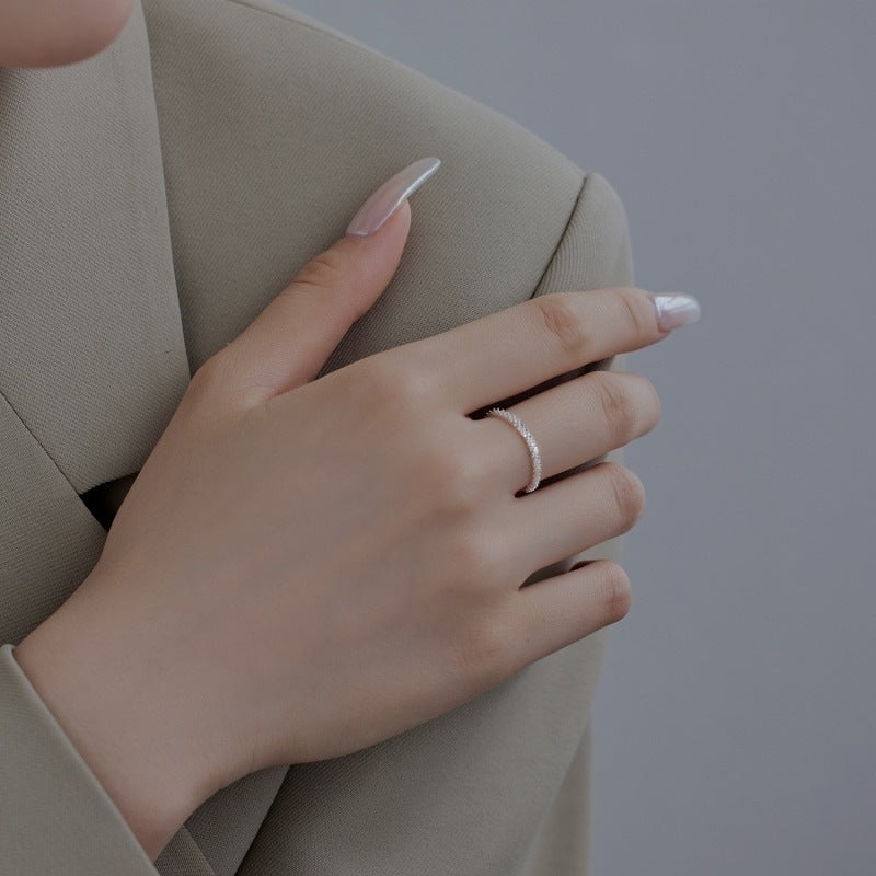 Shining Sterling Silver Rings Super Thin Minimalist Ring Silver and Gold Available