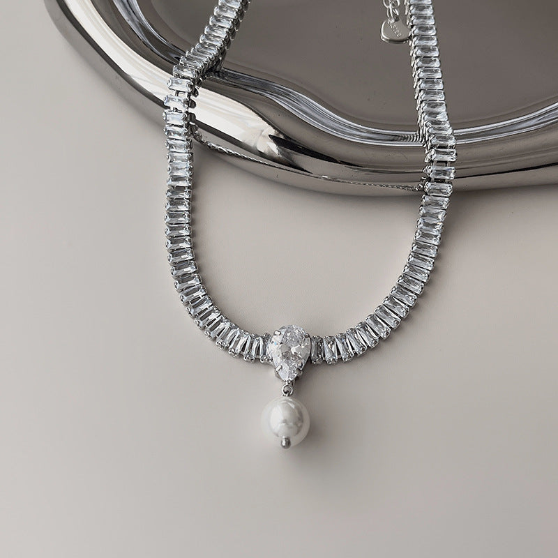 Pendientes colgantes de perlas | Pendientes colgantes de diamantes | Pendientes colgantes para mujer