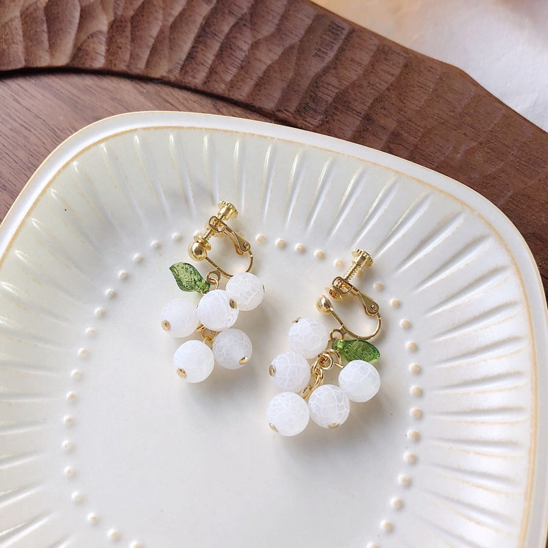 Pendientes colgantes de frutas coloridas, pendientes de caramelo, Clips para niñas, pendientes geométricos de gancho francés