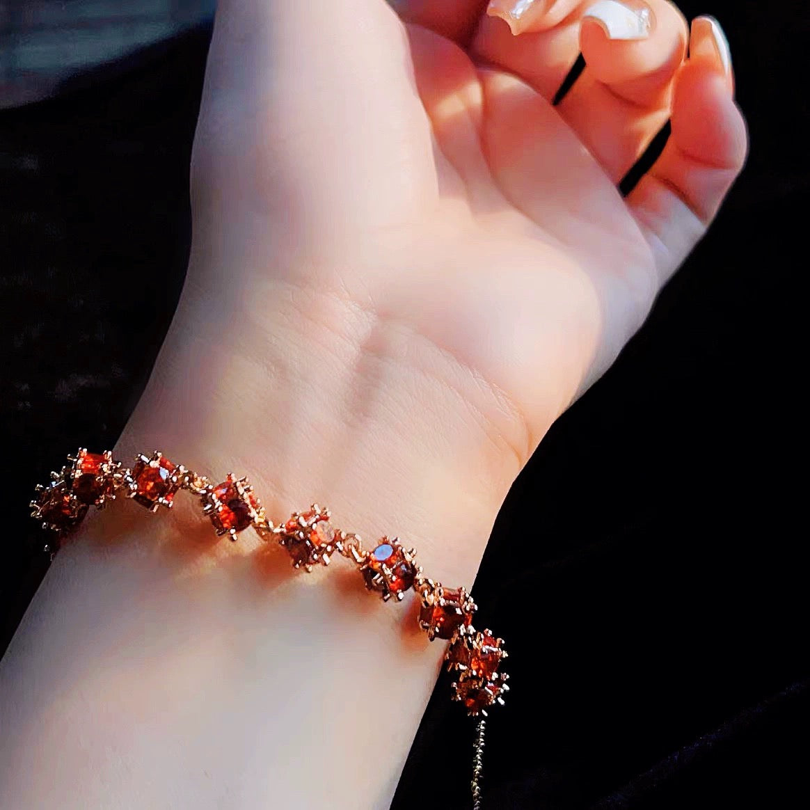 Natural Zircon Cubic Bracelet Gold Wire Three-Dimensional Diamond Rope Bracelet 4 Colors Avaliable