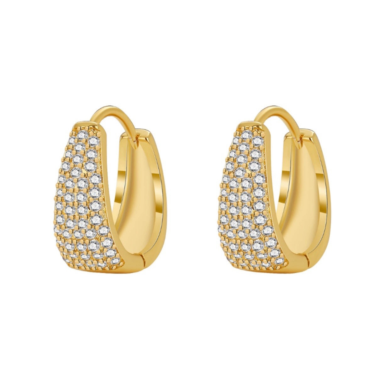 S925 Silver Chunky Hoop Earrings Huggie Diamond Hoop Earrings for Men