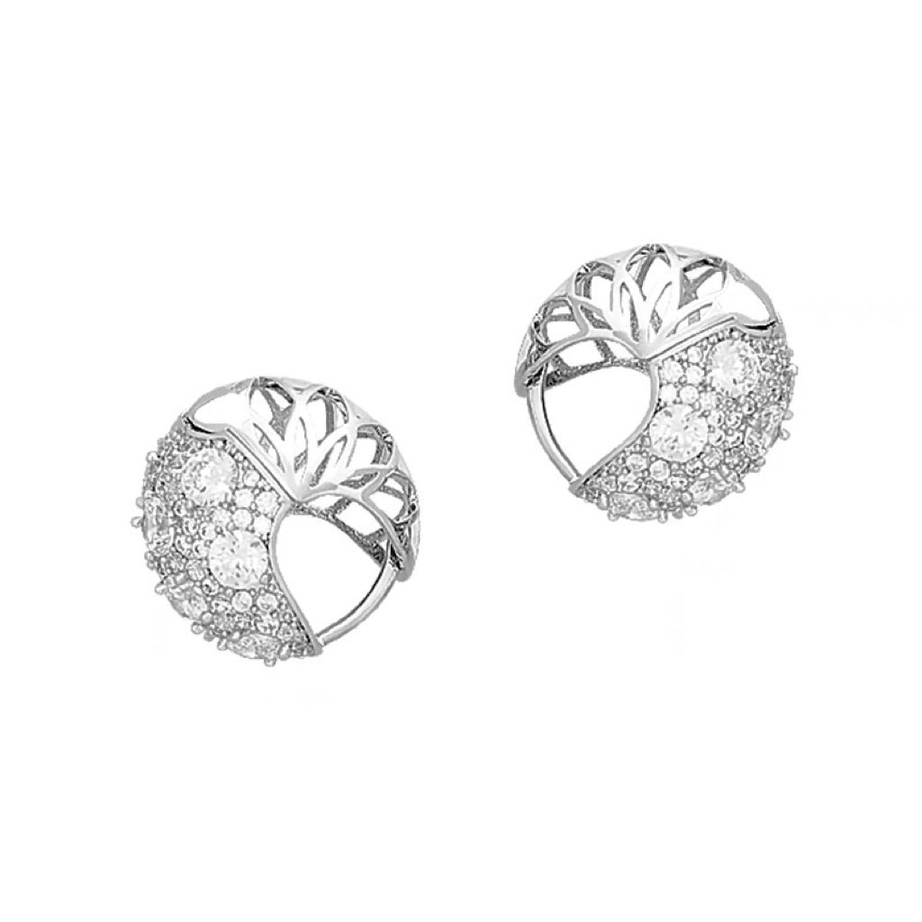 Pendientes de aro gruesos con diamantes y oro plateado, pendientes Huggie de circonita con esqueleto de 2 lados