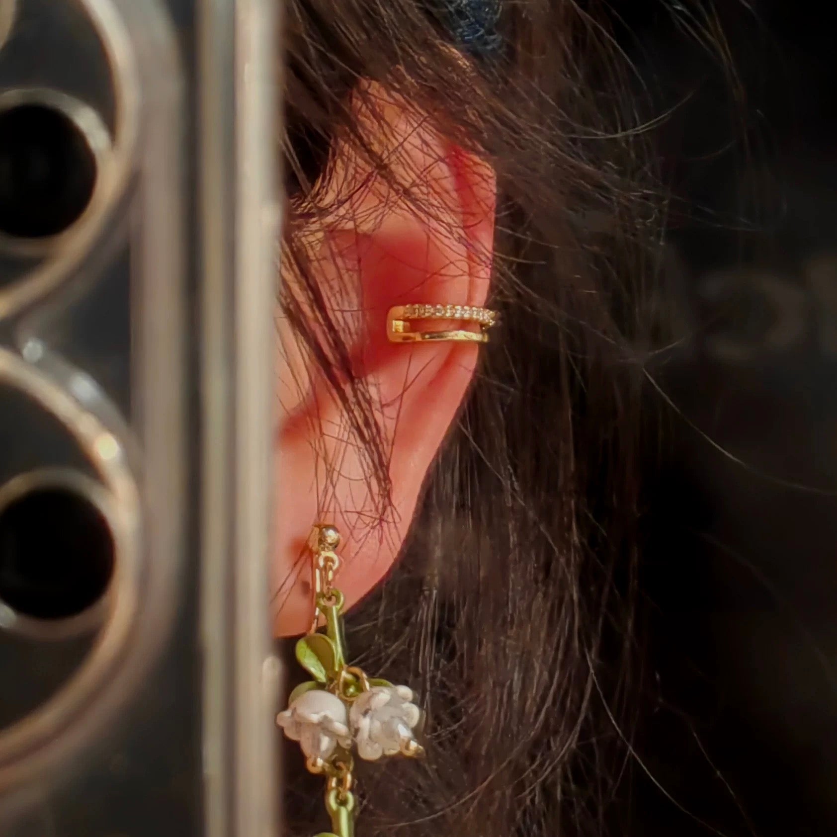 Cool Ear Cuff - Aro chapado en oro sin piercing para oreja