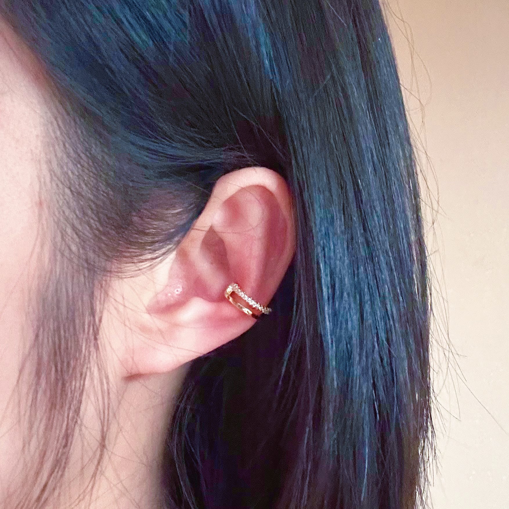 Cool Ear Cuff - Aro chapado en oro sin piercing para oreja