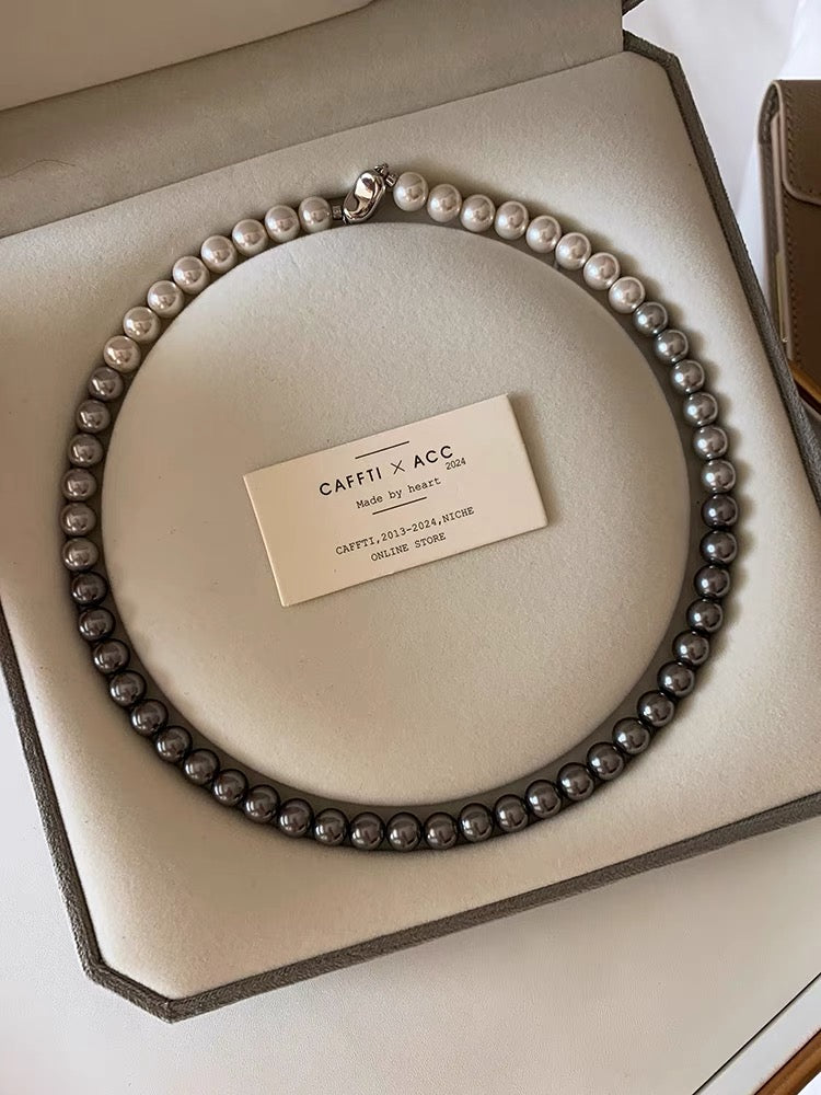 New Fashion Pearl Necklace 10mm High Luster Shell Pearl Necklace Silver Clasp 20 inch / 50cm