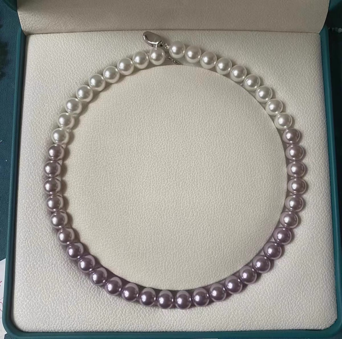 New Fashion Pearl Necklace 10mm High Luster Shell Pearl Necklace Silver Clasp 20 inch / 50cm