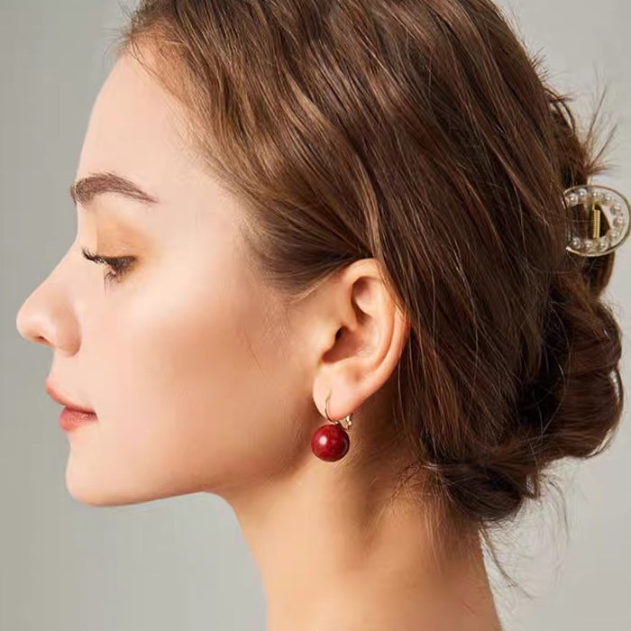 16mm Big Pearl Dangle Earrings Round Pearl Drop Earrings for Women
