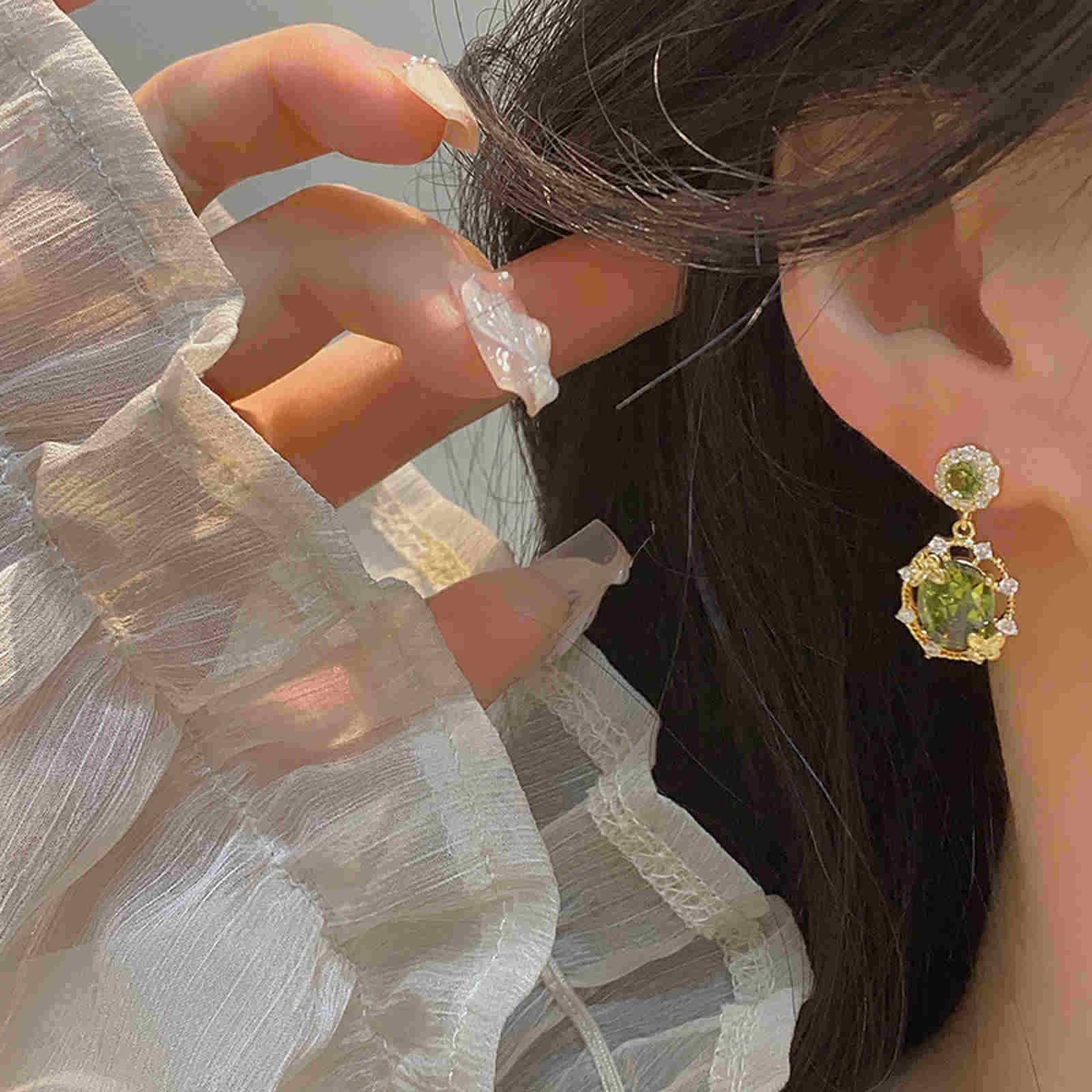 Peridot Stone Jewelry Set Peridot Earrings Bracelet Necklace and Rings Olivine Stone Jewelry