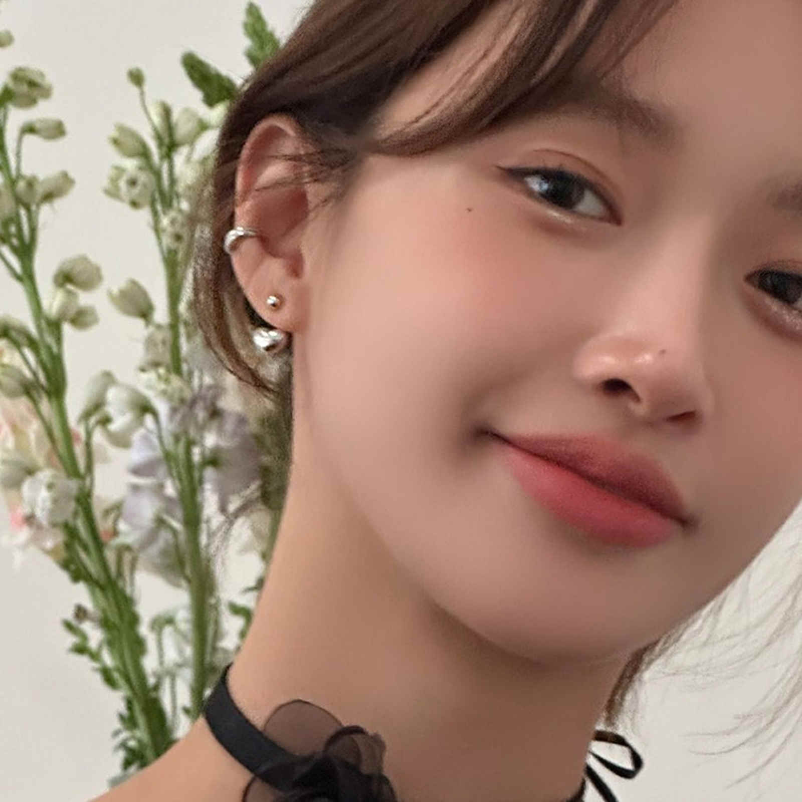 Pendientes de niña Chaquetas Pendientes colgantes en forma de corazón de plata con pasador de plata