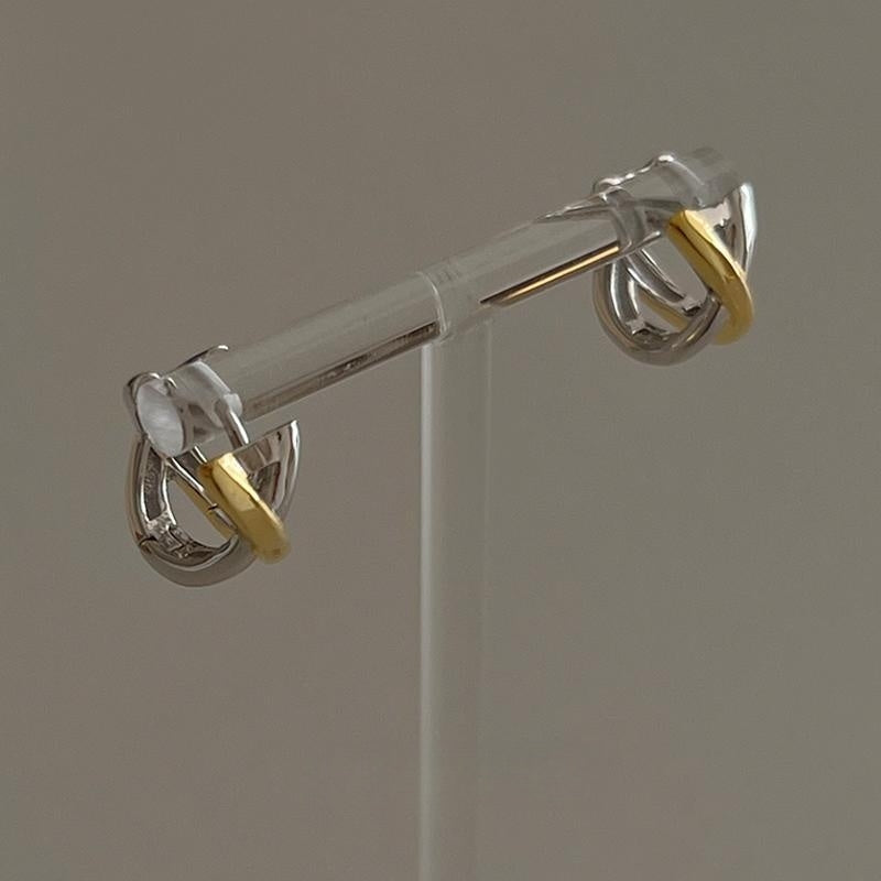 X Shape Gold & Silver Hoop Earrings Small Chunky Cross Earrings for Men and Women