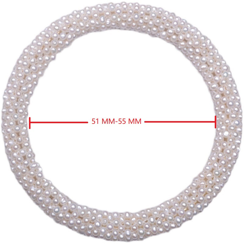 Handmade AAA Freshwater Pearl Bracelet High Luster Multi Strand Pearl Bangle Best Gift to Mom