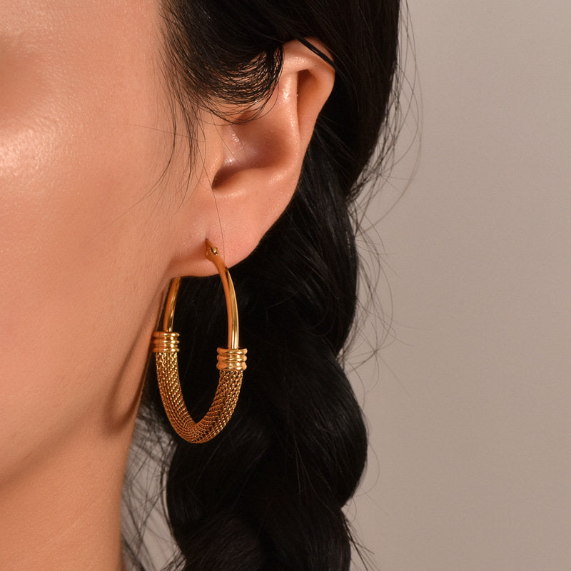 Designed Hoop Earrings | Huggie Circle Earrings | Large Hoop Earrings for Women