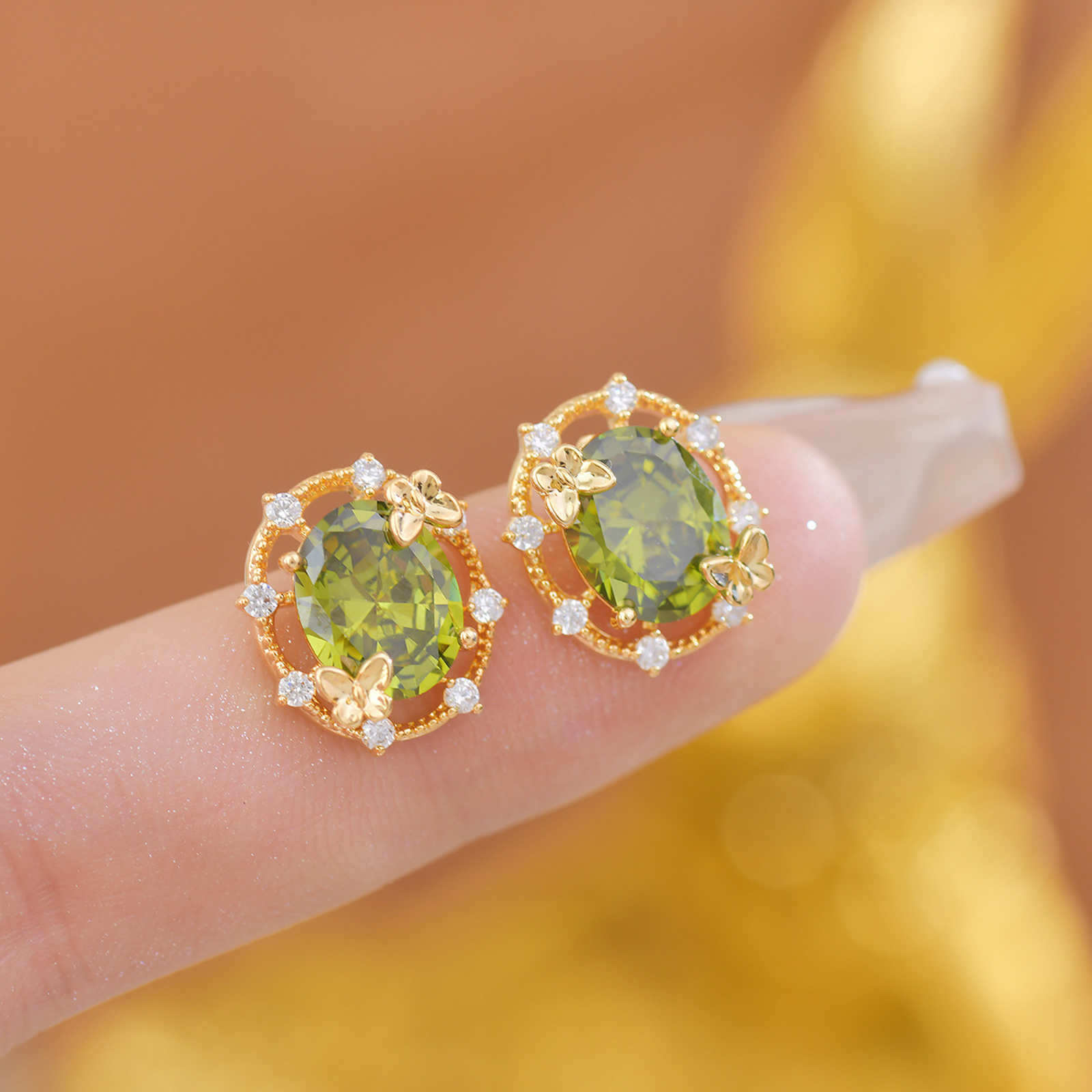 Peridot Stone Jewelry Set Peridot Earrings Bracelet Necklace and Rings Olivine Stone Jewelry
