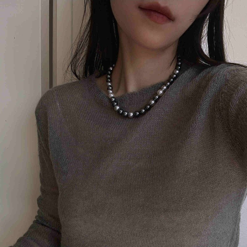 New Fashion Pearl Necklace 10mm High Luster Shell Pearl Necklace Silver Clasp 20 inch / 50cm