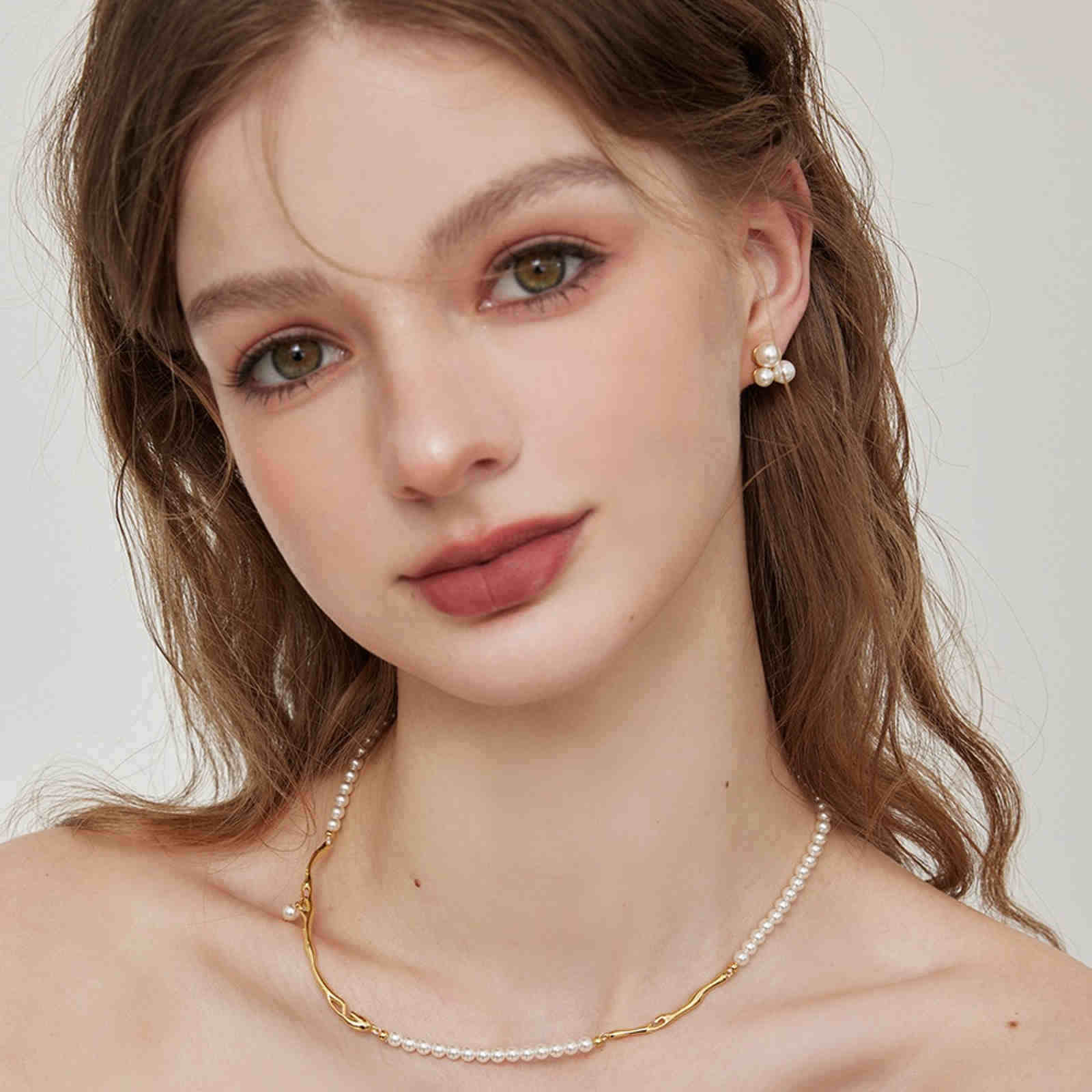 3 Pearl Earring Studs Petite Freshwater White Janpan Pearl Stud Earrings with S925 Silver Pin