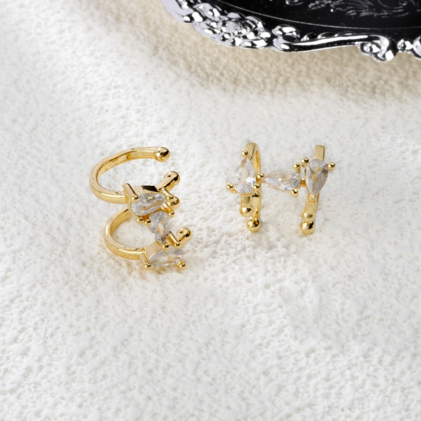 Cool Ear Cuff - Aro chapado en oro sin piercing para oreja