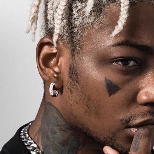 Chunky Hoop Earrings for Men Huggie Diamond Hip-Hop Earrings in Gold Silver and Rose Gold