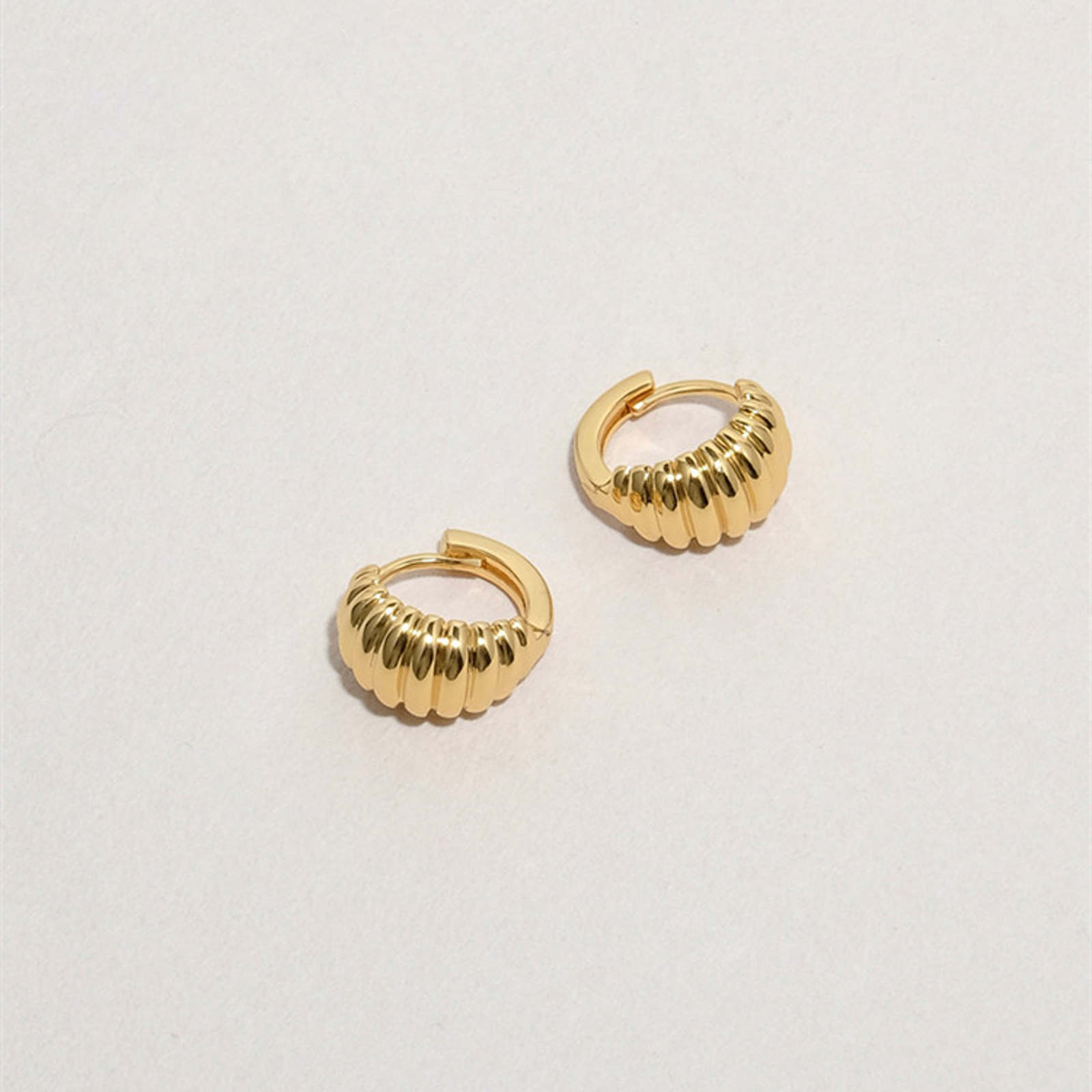 Petite Hoop Earrings Small Croissant Hoop Earrings with S925 Silver Pin