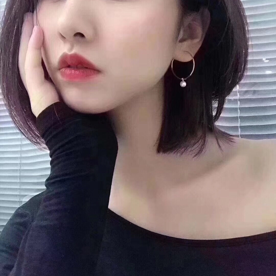 Big Hoop Earrings with Pearl Drop Gold And Silver Hoop Pearl Earrings Silver Pin