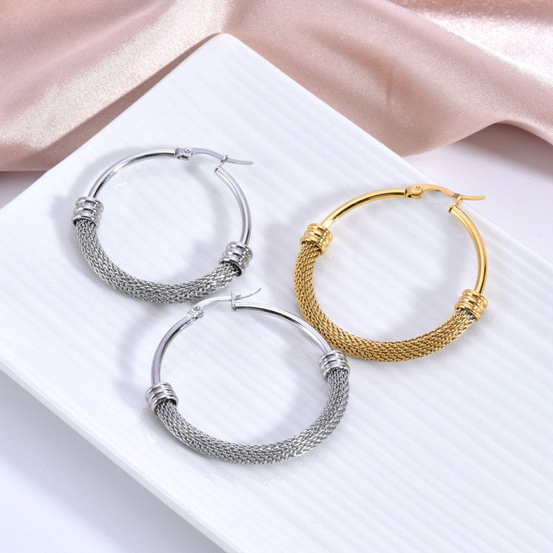 Designed Hoop Earrings | Huggie Circle Earrings | Large Hoop Earrings for Women