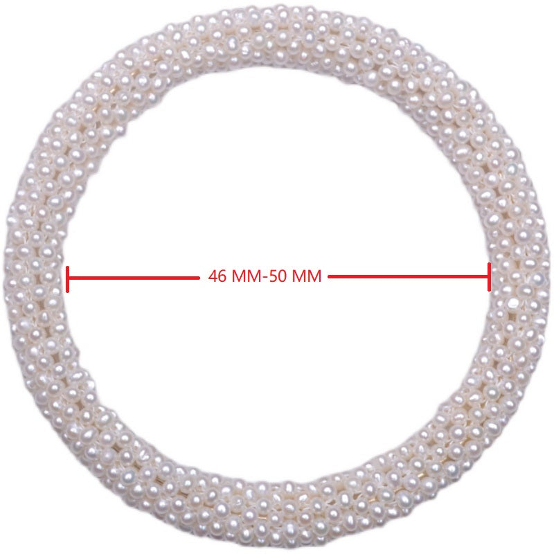 Handmade AAA Freshwater Pearl Bracelet High Luster Multi Strand Pearl Bangle Best Gift to Mom