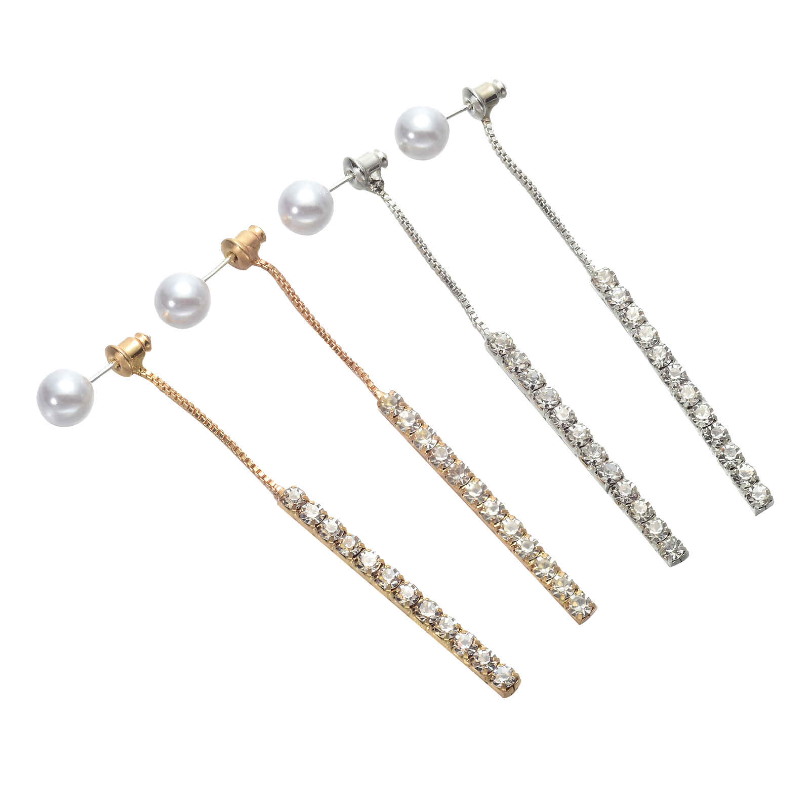 Pendientes colgantes de perlas | Pendientes colgantes de diamantes | Pendientes colgantes para mujer