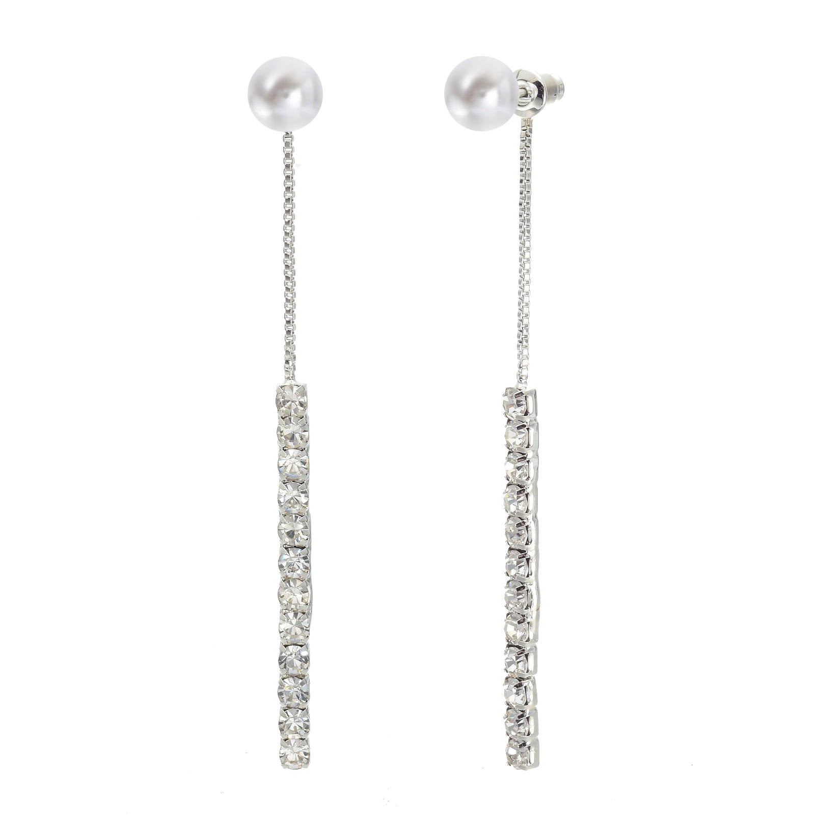 Pendientes colgantes de perlas | Pendientes colgantes de diamantes | Pendientes colgantes para mujer