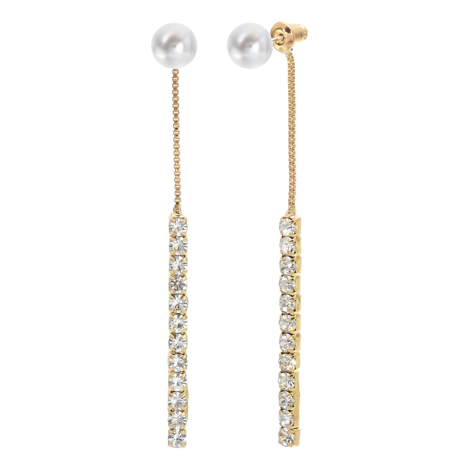 Pendientes colgantes de perlas | Pendientes colgantes de diamantes | Pendientes colgantes para mujer