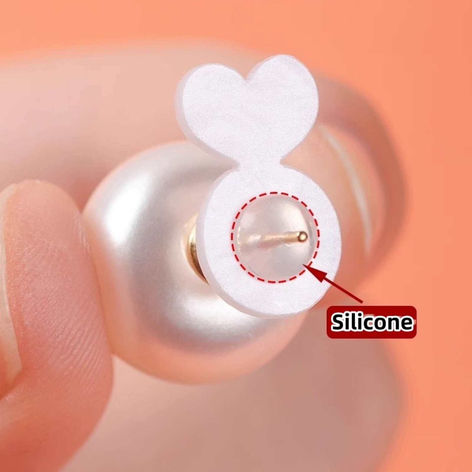 Comfort Earring Back Silicone Designed Prop Up Earrings Back for Any Big Earrings