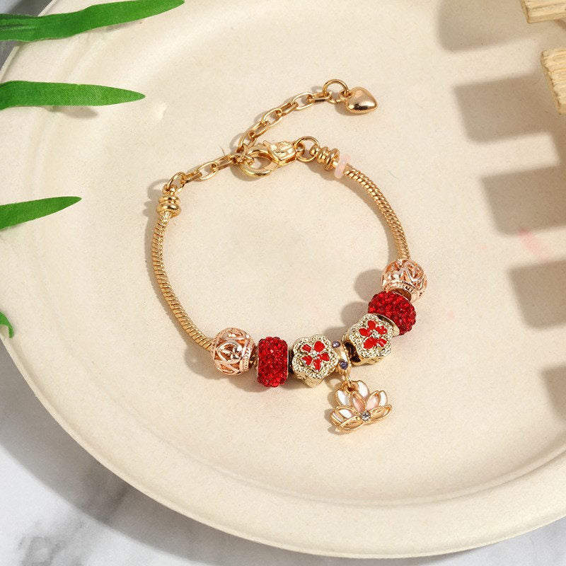 Christmas Bracelet Santa Tree Snowflake Charming Pendant Xmas Gift