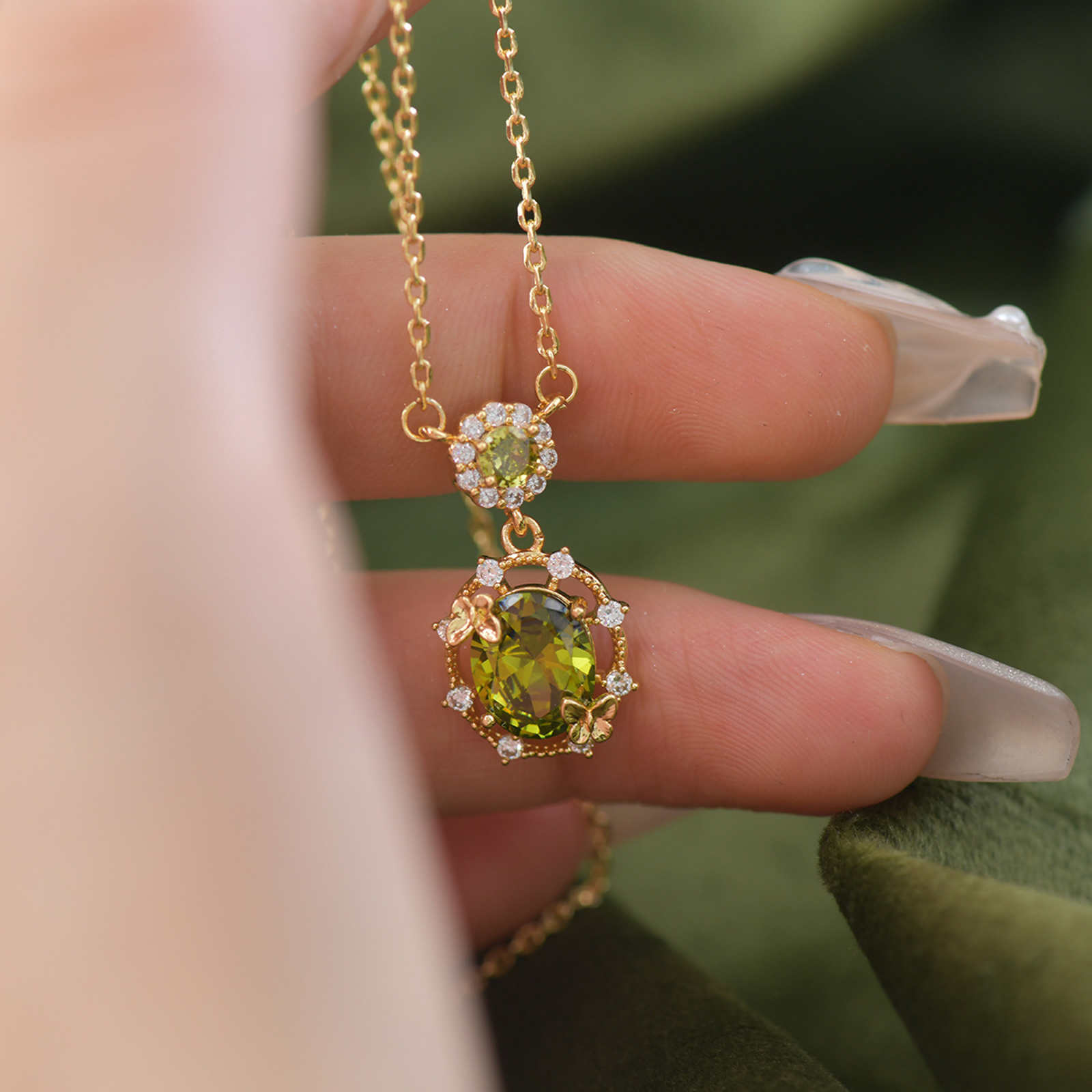 Peridot Stone Jewelry Set Peridot Earrings Bracelet Necklace and Rings Olivine Stone Jewelry