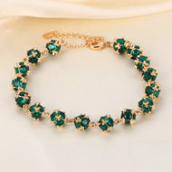 Natural Zircon Cubic Bracelet Gold Wire Three-Dimensional Diamond Rope Bracelet 4 Colors Avaliable