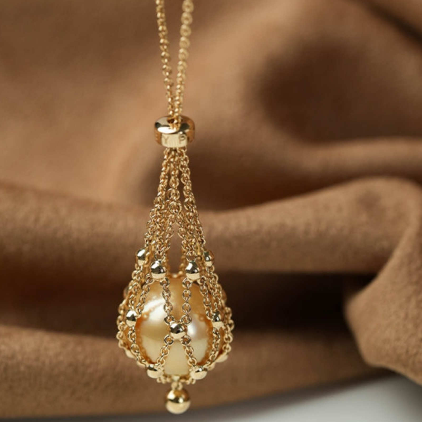 Pearl Net Pendant Necklace and Earrings Gold and Silver Luxury Collarbone Necklace Long Dress Chain