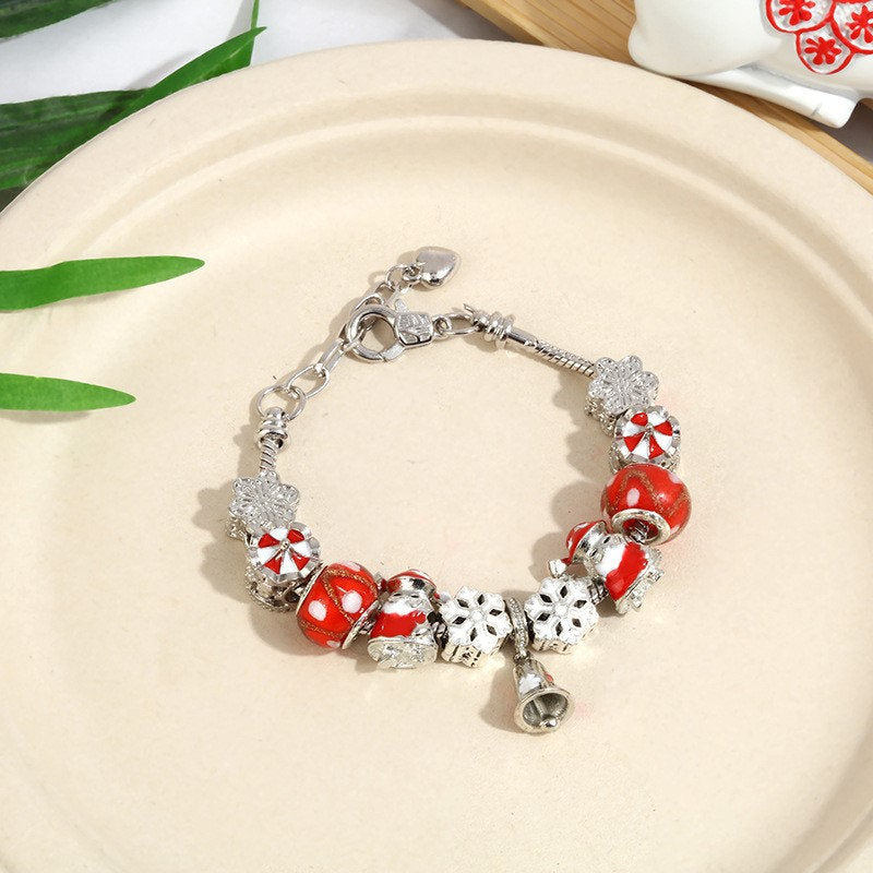 Christmas Bracelet Santa Tree Snowflake Charming Pendant Xmas Gift