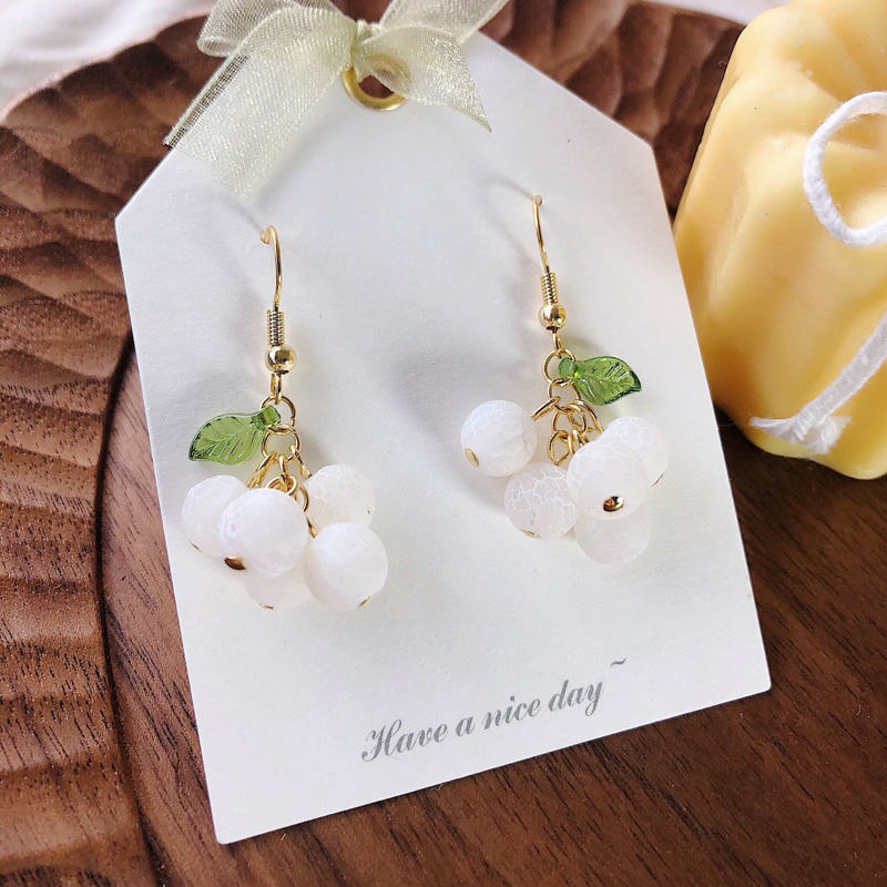 Pendientes colgantes de frutas coloridas, pendientes de caramelo, Clips para niñas, pendientes geométricos de gancho francés