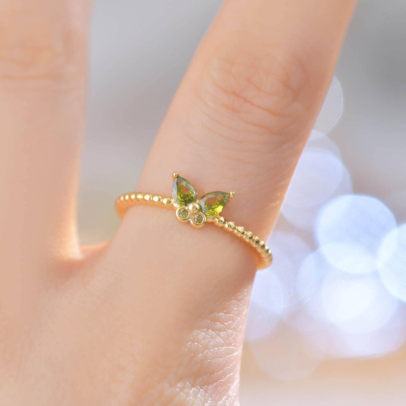 Peridot Stone Jewelry Set Peridot Earrings Bracelet Necklace and Rings Olivine Stone Jewelry