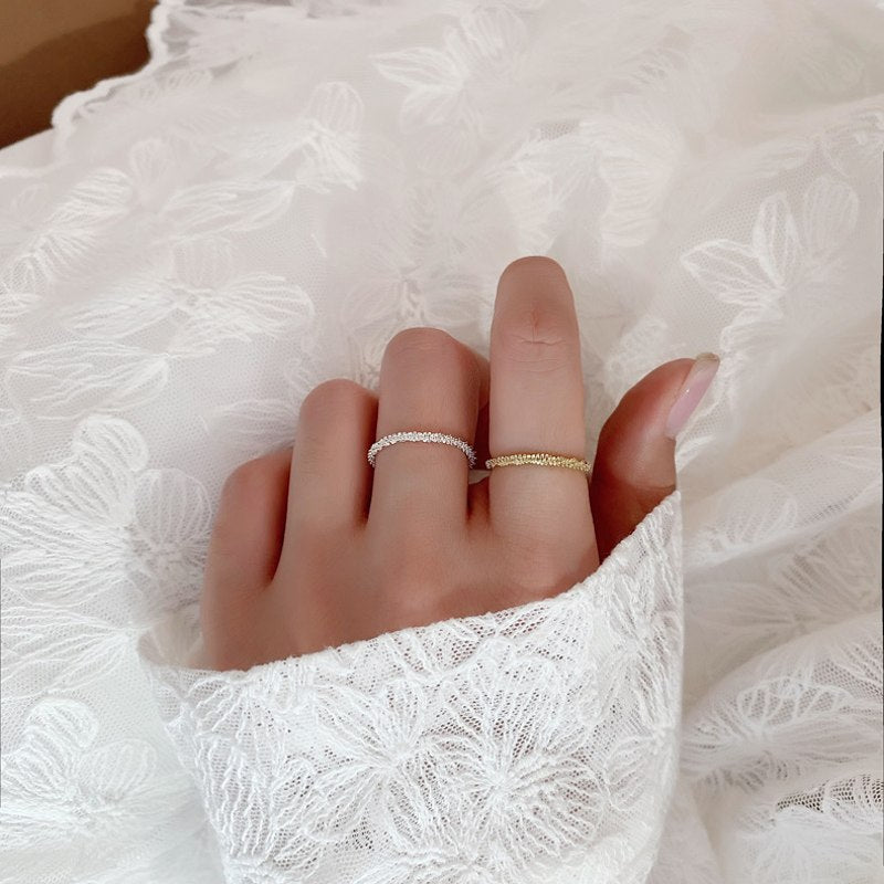 Shining Sterling Silver Rings Super Thin Minimalist Ring Silver and Gold Available