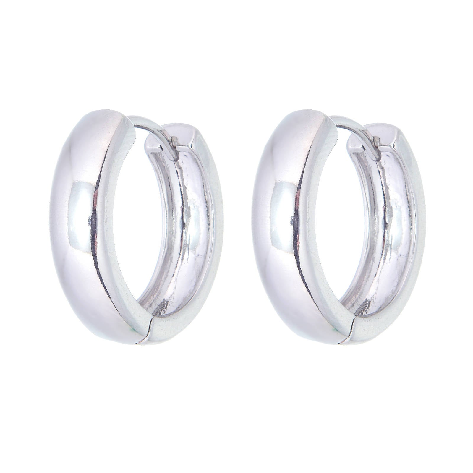Boutique Brass Hoop Earrings Gold and Silver Hoop Earring for Men and Women with S925 Silver