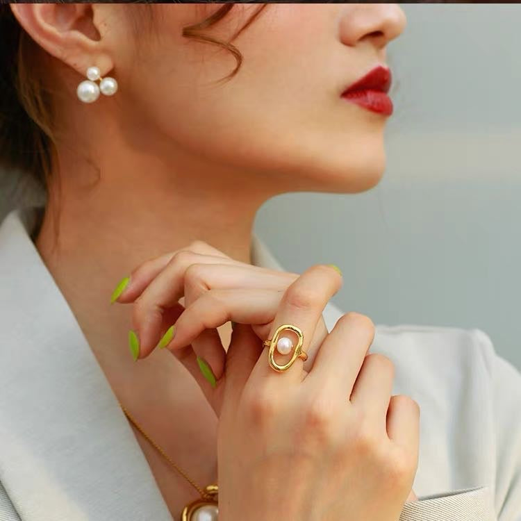 3 Pearl Earring Studs Petite Freshwater White Janpan Pearl Stud Earrings with S925 Silver Pin