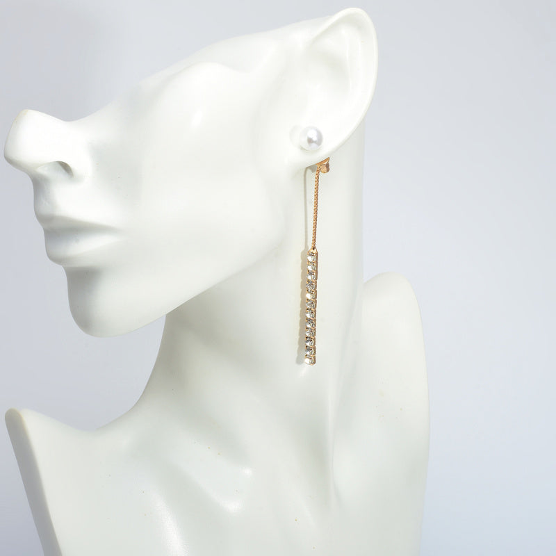 Pendientes colgantes de perlas | Pendientes colgantes de diamantes | Pendientes colgantes para mujer